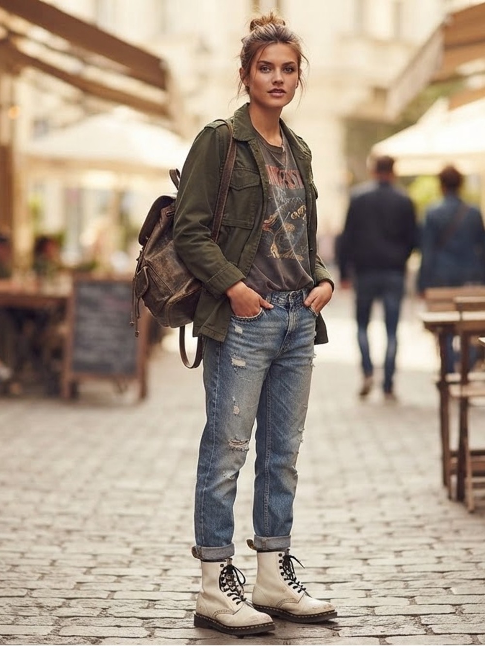 Dr. Martens Distressed Mid-Blue Relaxed Men’s Jeans